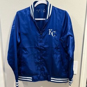 Kansas City Royals Antigua Women’s Satin Full Zip Jacket Size Medium As Is
